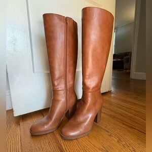 Unisa ladies brown heeled boots